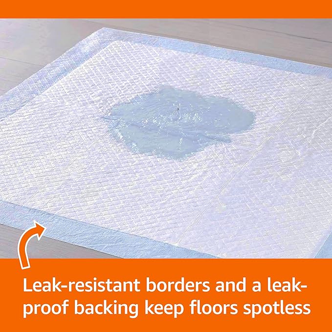 Amazon Basics Puppy Pads – XL 28x34", 5-Layer Leak-Proof Potty Training Pads (40-Pack)