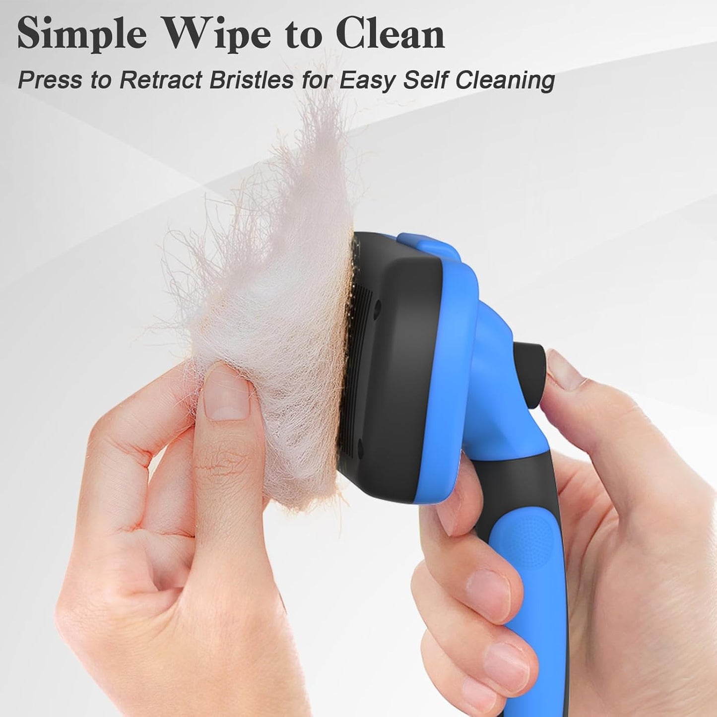 Swihauk Self Cleaning Slicker Brush β Gentle Deshedding Grooming Tool for Dogs & Cats β Blue